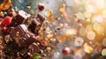 Exploding Chocolate and Berries with Bokeh