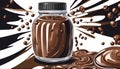Exploding Chocolate Spread Illustration