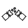 exploding christmas cracker icon symbol