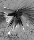 exploding 3D shades of grey coloured surface