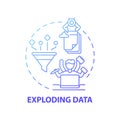 Exploding data concept icon