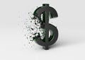 Exploding Dollar Sign Royalty Free Stock Photo