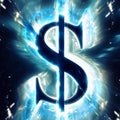 Exploding dollar sign Royalty Free Stock Photo