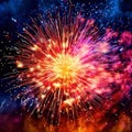 exploding fireworks in a colorful display close up k uhd very