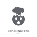Exploding Head emoji icon. Trendy Exploding Head emoji logo concept on white background from Emoji collection