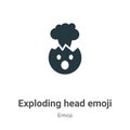 Exploding head emoji vector icon on white background. Flat vector exploding head emoji icon symbol sign from modern emoji