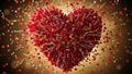 Exploding Heart Shaped Confetti Royalty Free Stock Photo