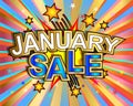 Exploding January Sale Royalty Free Stock Photo