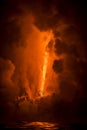 Exploding lava flow in Hawaii Royalty Free Stock Photo