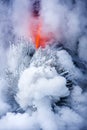 Exploding lava flow in Hawaii Royalty Free Stock Photo