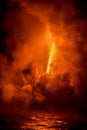 Exploding lava in Hawaii Royalty Free Stock Photo