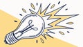 Exploding Light Bulb, Idea and Innovation Symbol, vector design Generative AI Royalty Free Stock Photo