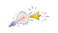 Exploding Light Bulb Moment of Realization, vector design Generative AI Royalty Free Stock Photo