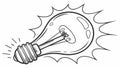 Exploding lightbulb: dynamic breakthrough idea vector illustration, vector design Generative AI Royalty Free Stock Photo