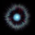 Exploding Neutron Star. Singularity, Gravitational Waves And Spa