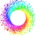 Circular rainbow round frame border Royalty Free Stock Photo