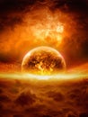 Exploding planet Royalty Free Stock Photo