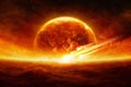 Exploding planet Royalty Free Stock Photo