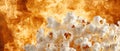 Exploding popcorn kernels Royalty Free Stock Photo