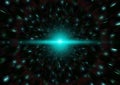 Exploding space with stars background. Big Bang in a galaxy of an unknown universe illustration. Explosion abstract of new energy