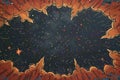 exploding speech bubble frame, with celestial bodies scattering across the frame on the background