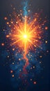 Exploding Starburst Abstract Design with Vibrant Colors and Energy Royalty Free Stock Photo