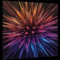 Exploding starburst design fills the image, featuring sharp, radial spikes
