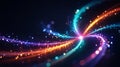 Exploding Starburst of Neon Light Trails and Glowing Particles abstract energy Royalty Free Stock Photo