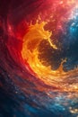 Exploding Sun and Fire Energy Abstract Background Portrait Images Generative AI Royalty Free Stock Photo