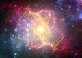 Exploding supernova, deep space illustration