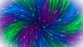 Exploding Swirl of Light Particles in Blue Green and Purple on White Background abstract Royalty Free Stock Photo