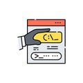 Exploit olor line icon. Pictogram for web page, mobile app, promo