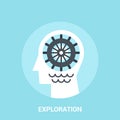 Exploration icon concept Royalty Free Stock Photo