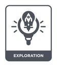 exploration icon in trendy design style. exploration icon isolated on white background. exploration vector icon simple and modern Royalty Free Stock Photo