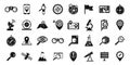Exploration icons set, simple style