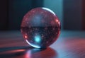 Exploration of a Luminous Sphere Reflecting Cosmic Connections at Night. Generative AI