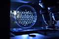 Exploration of particle structure using advanced microscope technology in a laboratory setting Royalty Free Stock Photo