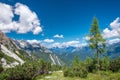 Exploration summer day in the beautiful Carnic Alps, Forni di Sopra, Friuli-Venezia Giulia, Italy Royalty Free Stock Photo