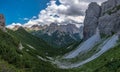 Exploration summer day in the beautiful Carnic Alps, Forni di Sopra, Friuli-Venezia Giulia, Italy Royalty Free Stock Photo