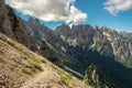 Exploration summer day in the beautiful Carnic Alps, Forni di Sopra, Friuli-Venezia Giulia, Italy Royalty Free Stock Photo