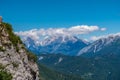 Exploration summer day in the beautiful Carnic Alps, Forni di Sopra, Friuli-Venezia Giulia, Italy Royalty Free Stock Photo