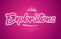 explorations word text typography pink design icon