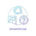 Exploratory case blue gradient concept icon Royalty Free Stock Photo