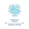 Exploratory research concept icon