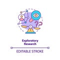 Exploratory research concept icon