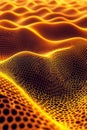 Explore Abstract Orange Honeycomb Grid Waves Texture and Conceptual Royalty Free Stock Photo