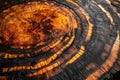 Explore Aged Wood Texture, Annual Rings, Growth and Tree rings Theme Royalty Free Stock Photo