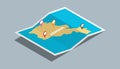 Explore armenia maps with isometric style and pin marker location tag on top