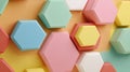 Abstract Pastel Hexagon Geometric Pattern Background Good Resolution Stock Photo Royalty Free Stock Photo