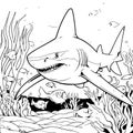 Explore the beauty of the ocean through shark-themed coloring pages